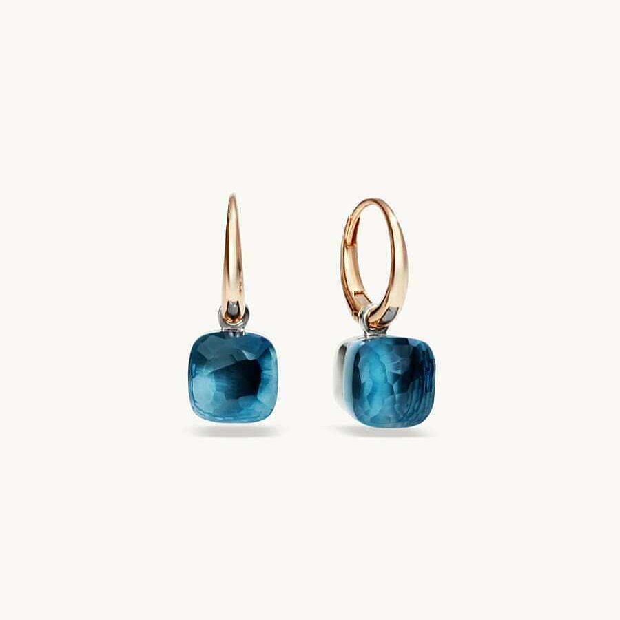 Joyas Jael Joyería | Pendientes Pomellato Nudo Petit Petit Cuarzo Azul