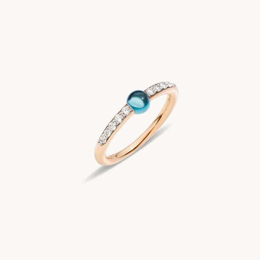 Joyas Pomellato | Anillo Pomellato M´Ama Non M´Ama Topacio Azul