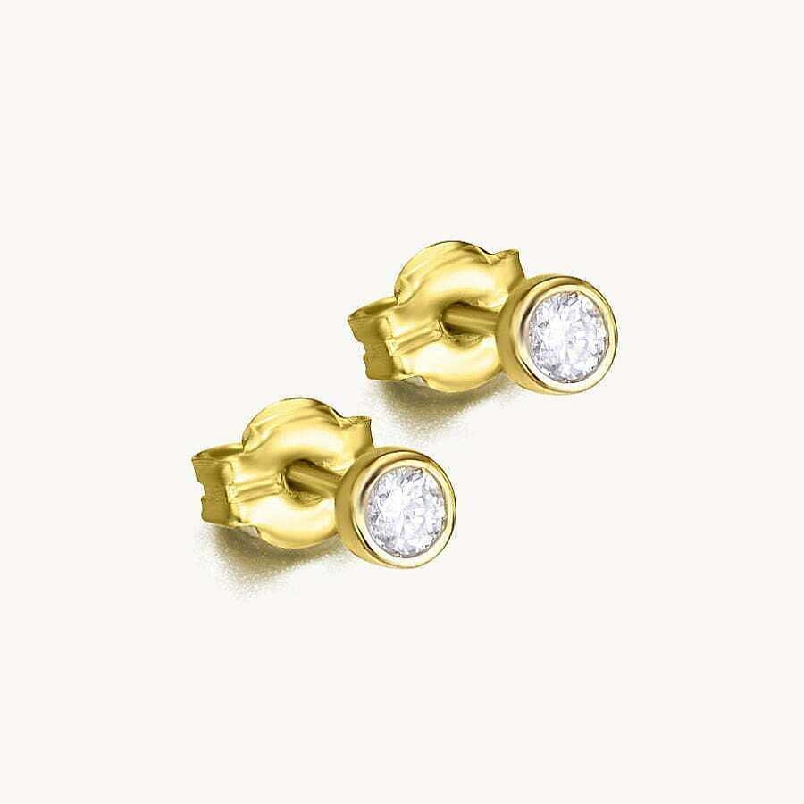 Joyas Lecarré | Pendientes Lecarr Chat N Oro Amarillo Y Diamantes 0,10 Kt