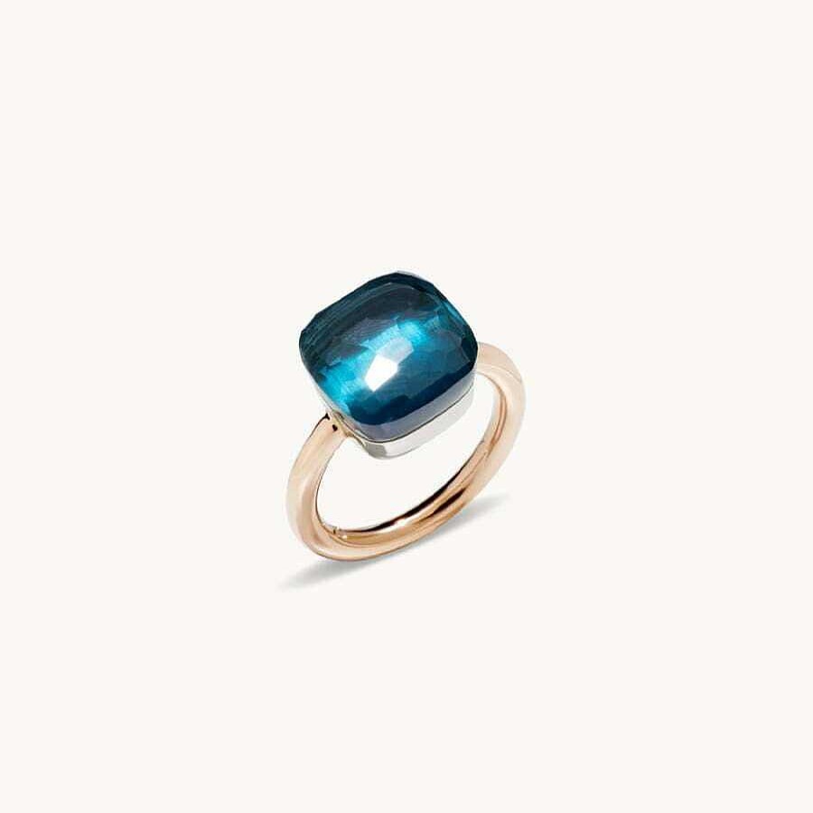 Joyas Pomellato | Anillo Pomellato Nudo Maxi Topacio Azul