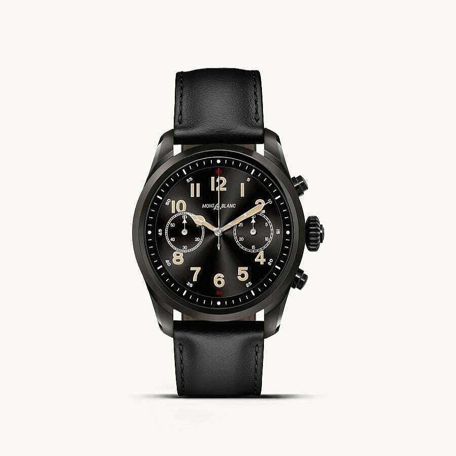 Relojes Montblanc | Reloj Montblanc Summit 2 Acero Negro Y Piel Negra