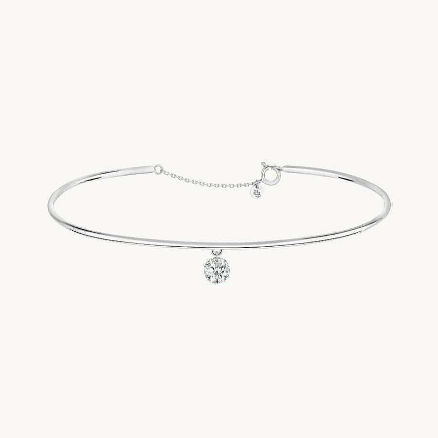 Joyas La brune & la blonde | Pulsera Dodo 360 Rigida Oro Blanco