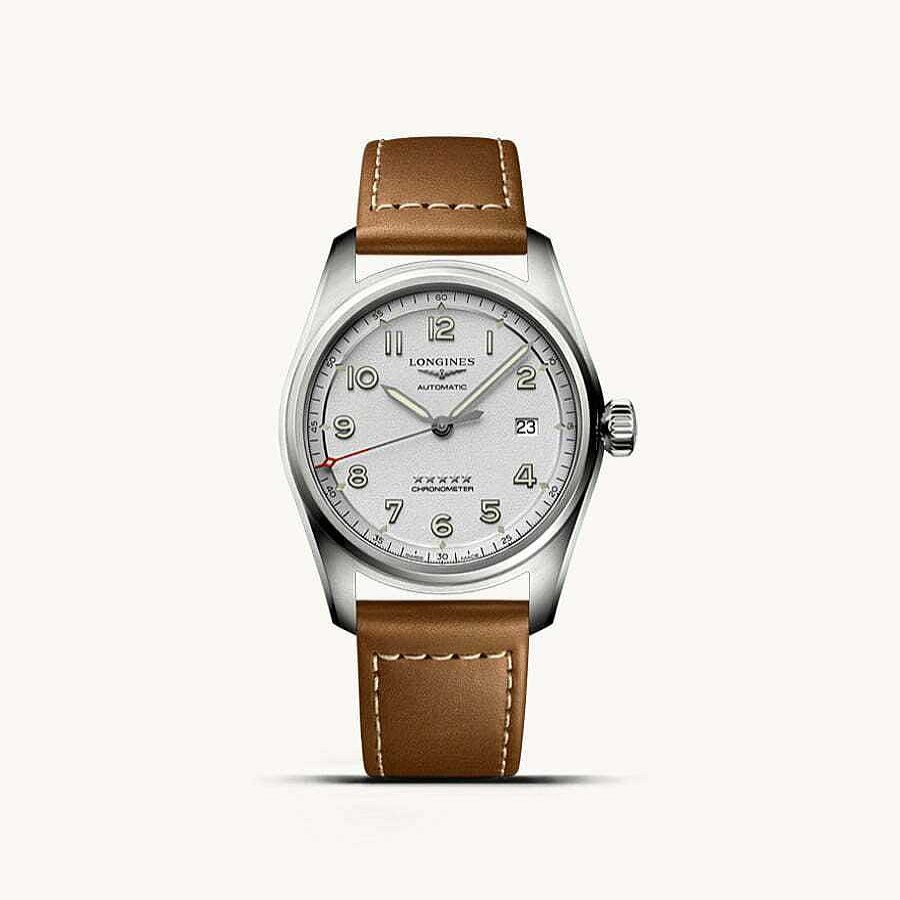 Relojes Longines | Reloj Longines Spirit Acero Inoxidable Y Brazalete Marron