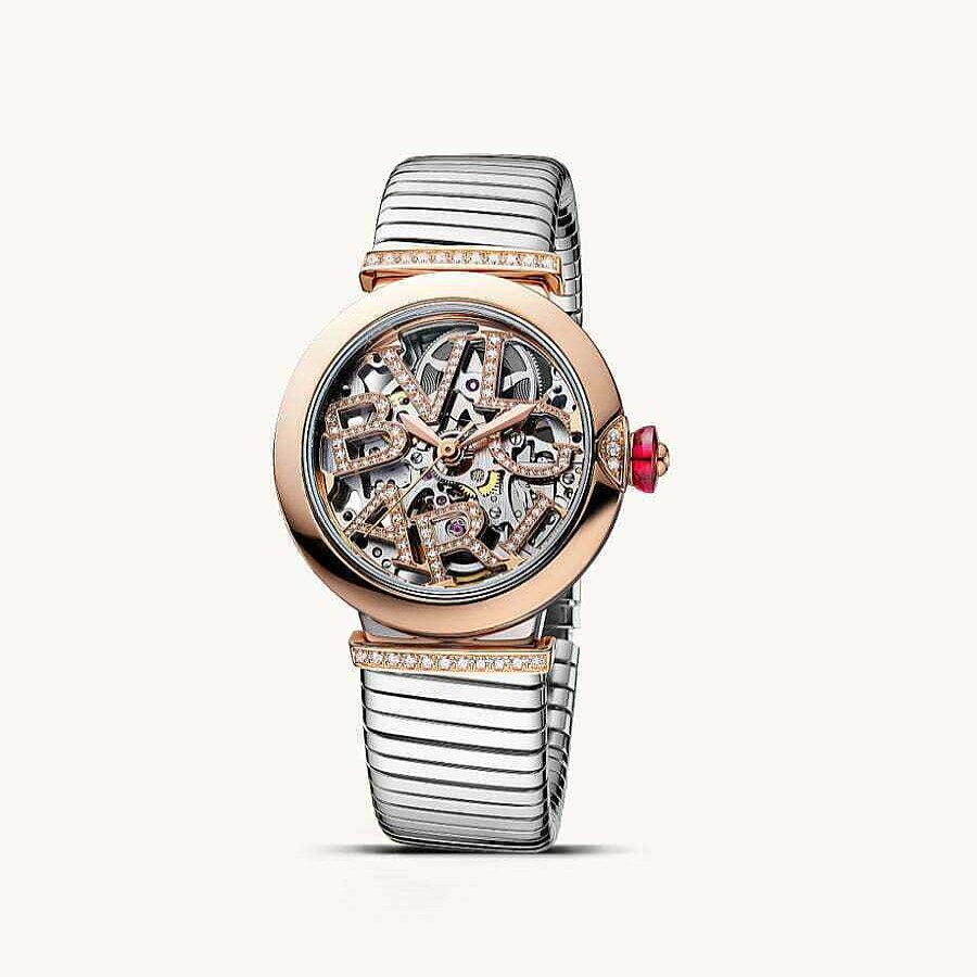 Relojes Bvlgari | Reloj Bulgari Lvcea Skeleton Acero Y Diamantes