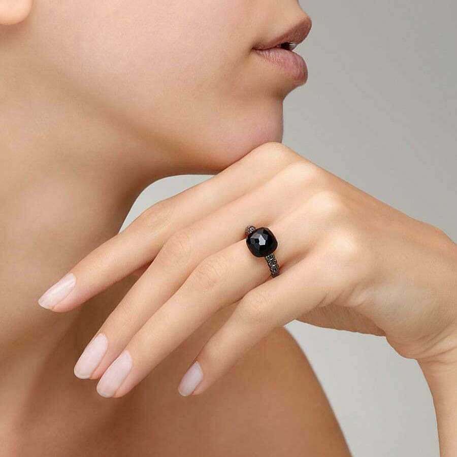 Joyas Pomellato | Anillo Pomellato Capri Con Diamantes Negros