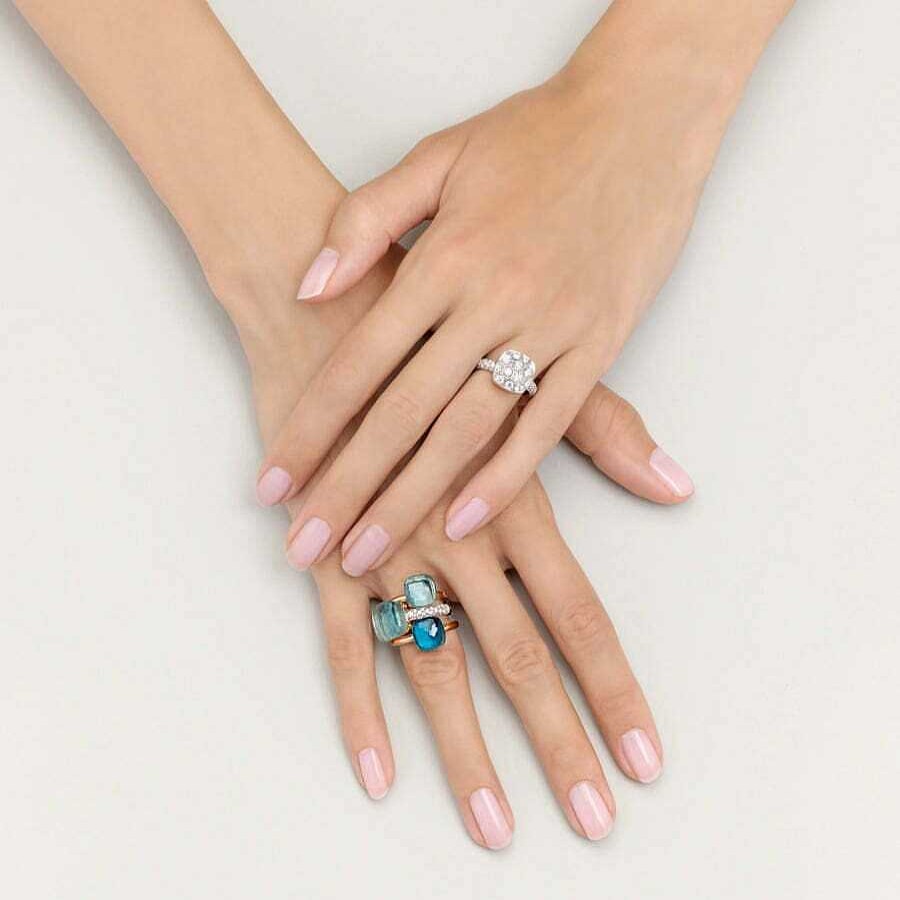 Joyas Pomellato | Anillo Pomellato Nudo Petit Topacio Azul Londres