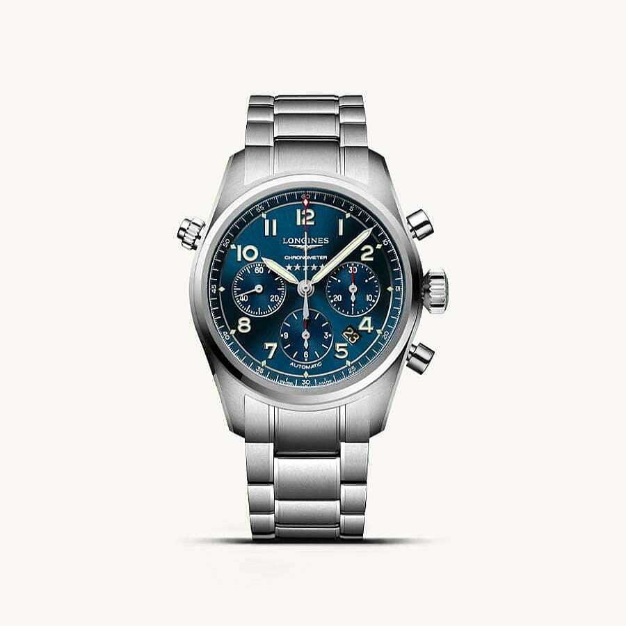 Relojes Longines | Reloj Longines Spirit Acero Inoxidable Y Esfera Azul Con Cron Metro